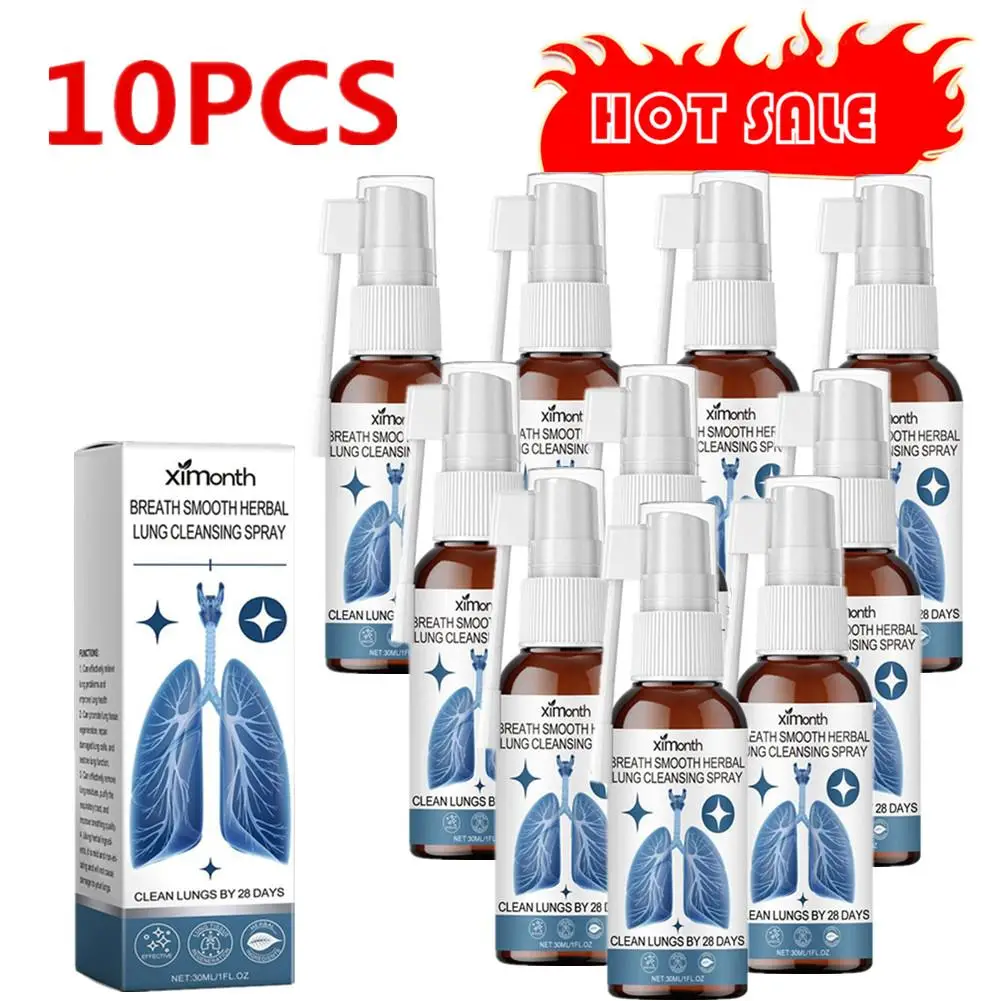 10X 30ml Herbal Lung Cleanse Mist – Powerful Lung Support, Cleanse & Breathe – Herbal Mist Health Care Herbal Lung Cleanse Spray