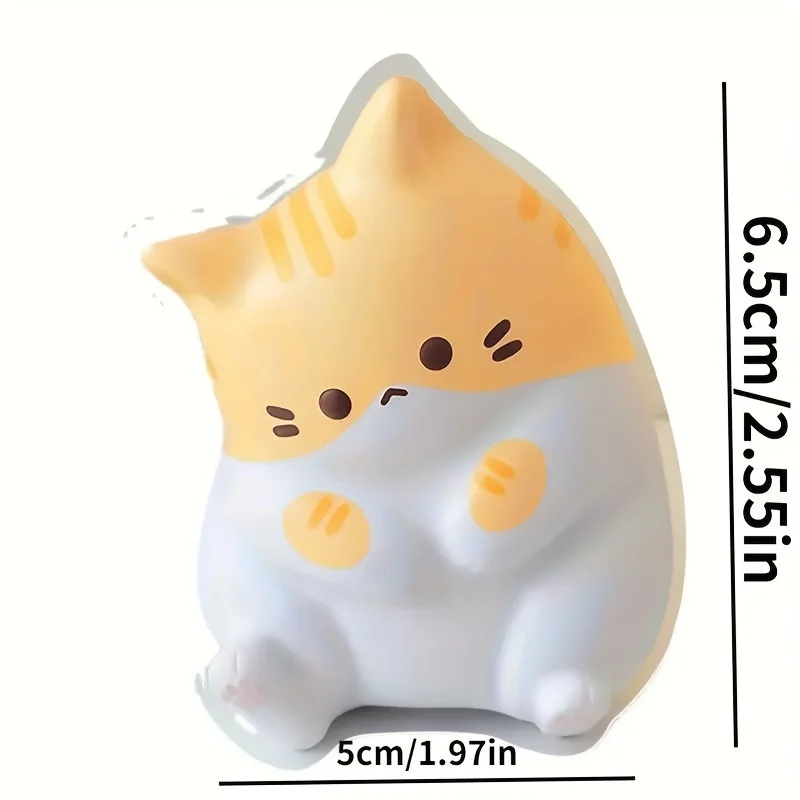 1 pz simpatico cartone animato gatto spremere giocattolo, morbido rimbalzo lento PU Pop Fidget per bambini e adulti, perfetto per regali di Halloween e Natale