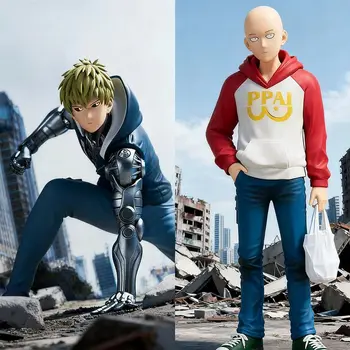 Figura de Anime One Punch Man de 16cm, Sudadera con capucha