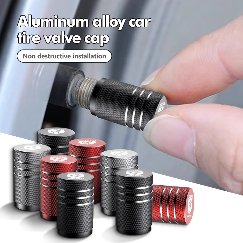 4pcs Car Tire Laser Stripe Wheel Valve Cap Tyre Stem Cover For Abarth FIAT 500 Ducato Stilo Palio UNO Astra Bravo Tipo