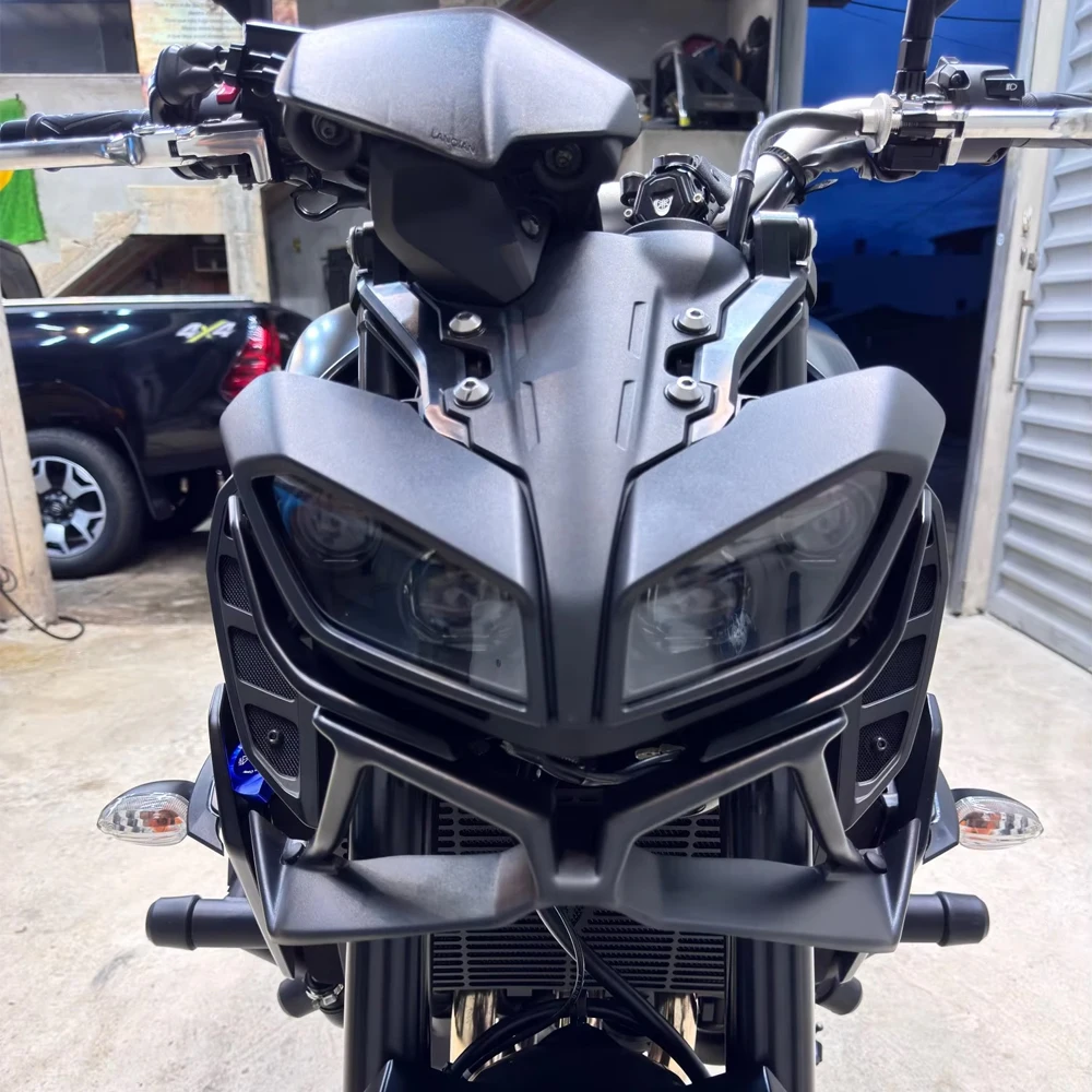 For Yamaha MT-09 MT09 SP 2017 2018 2019 2020 Motorcycle Headlight Protective Cover Spoilers Winglet Aerodynamic Wing Spoiler