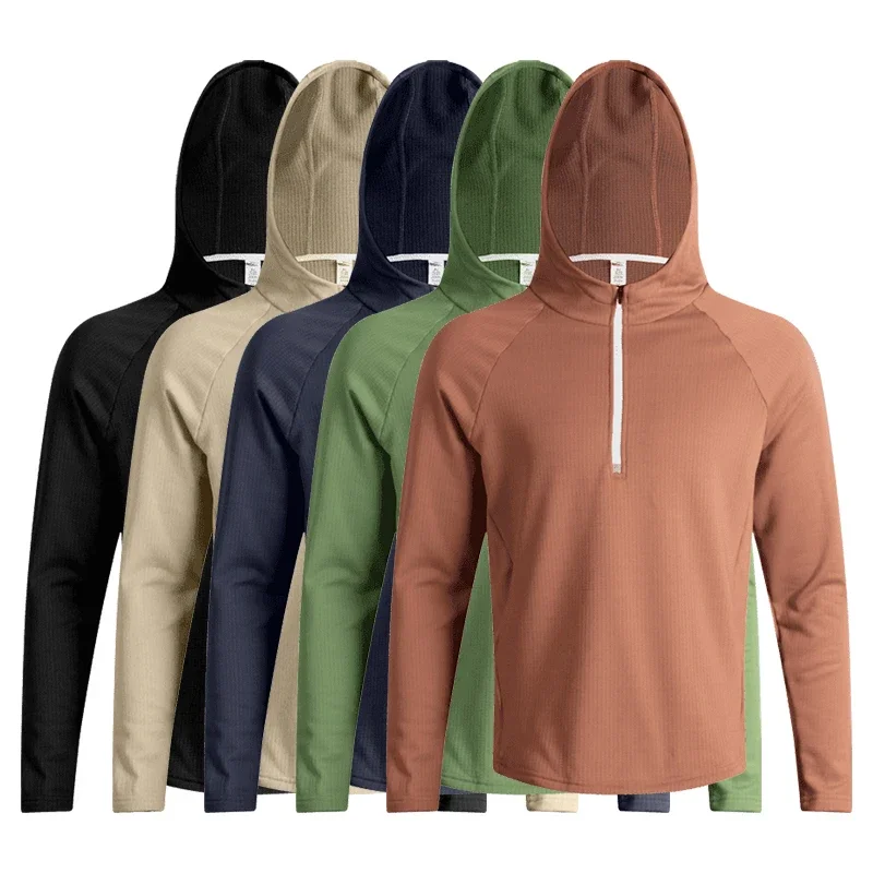 Chándal deportivo para hombre, sudadera deportiva para correr, Joggers de gimnasio con capucha, ropa atlética para entrenamiento al aire libre, sudadera de entrenamiento muscular, Tops