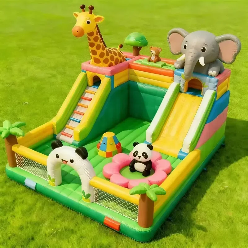Commercial Indoor Outdoor Jumping Bouncy Castle Bouncing Inflatable Castle Giant Playground Theme Park