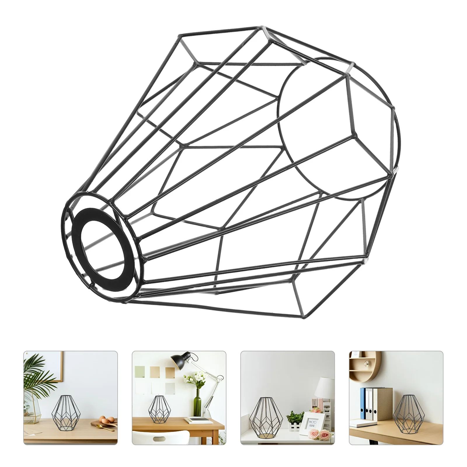 

Creative Metal Wire Hanging Pendant Lights Cage Lamp Shade Bulb Fan Globe Replacement Lighting Fixture Industrial