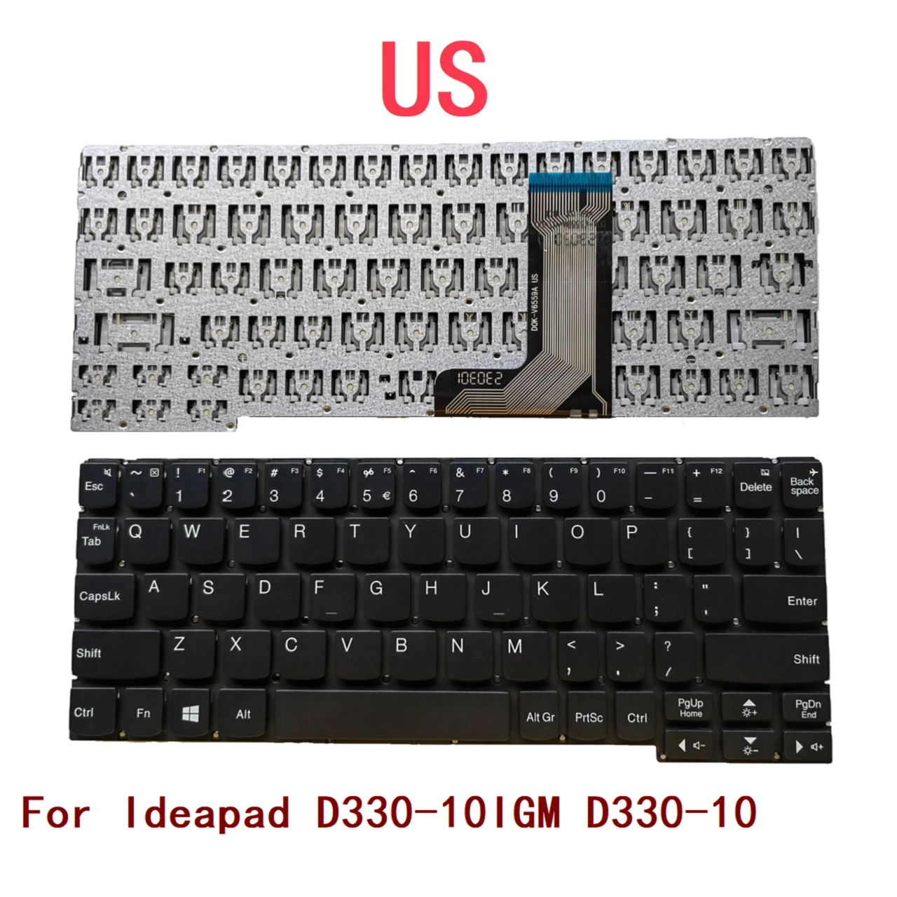 New US Laptop Keyboard For Lenovo Ideapad D330-10IGM D330-10 Notebook PC Replacement