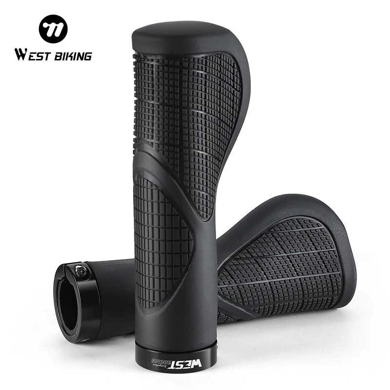 WEST BIKING Ergonomische MTB-Lenkergriffe mit Erweiterter Handballenauflage, Stoßdämpfung, Weicher TPE-Lock-on-Griff für Mountainbikes – Detail 7