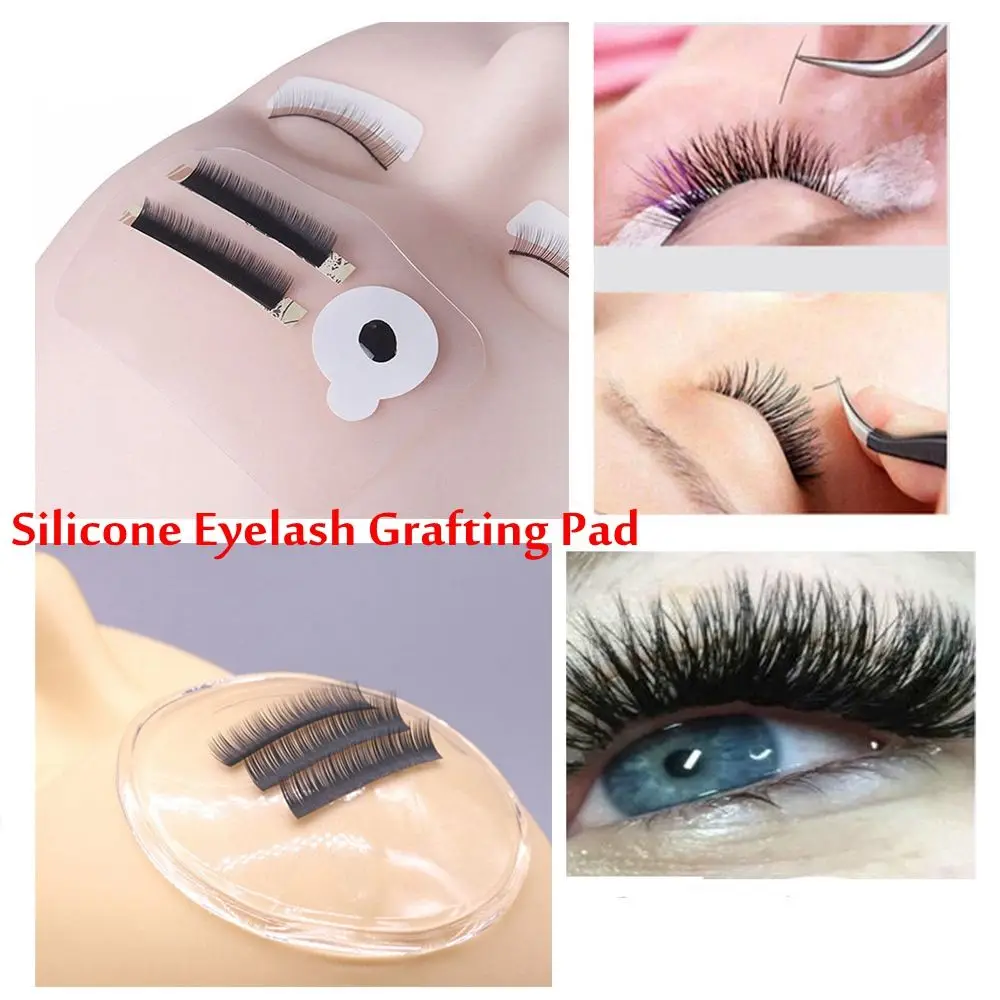 Beauty Silicone Electrostatic Glue Pad Extension Tool Eyelash Grafting Holder Lashes Tray Individual Eyelash Palette