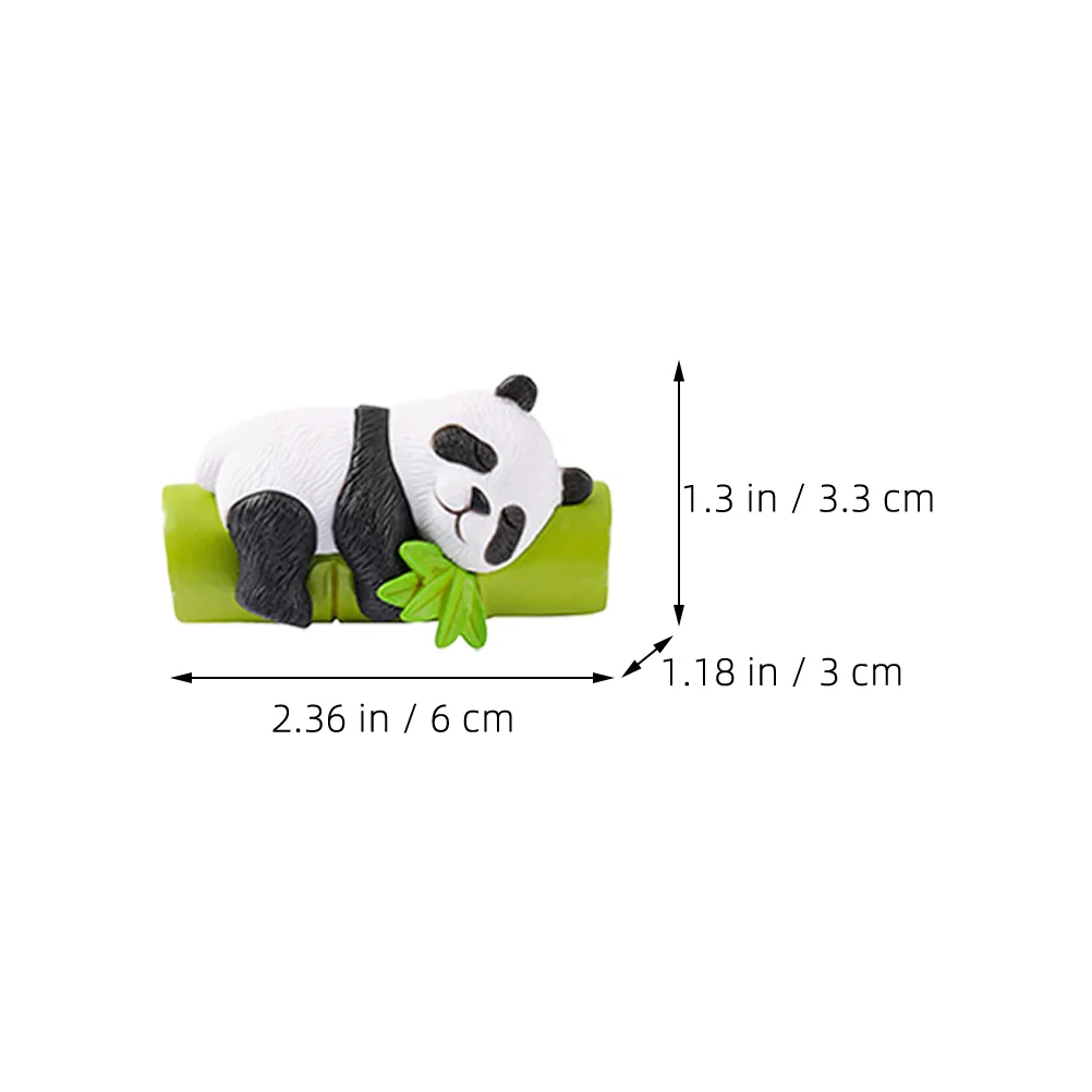 8Pcs Panda Sculpture Resin Miniature Cartoon Decoration for Garden Home Desktop Cake Toppers Decorative Animal Figures