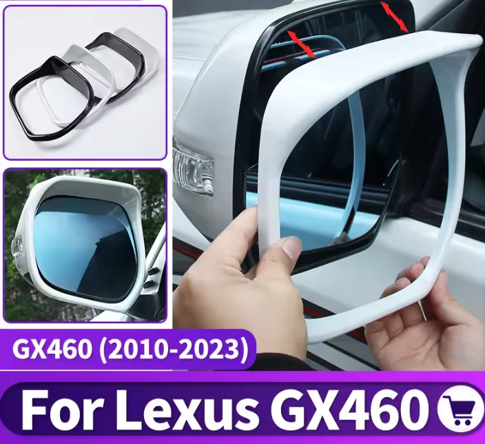 

The Latest For Lexus GX400 460 LX570 2008-2021 Rearview Mirror Rainproof Cover Modification Accessories Rain Eyebrow