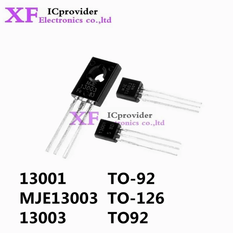 50Pcs New MJE13003 E13003-2  E13003 TO-126 13001 MJE13001 TO92 Transistor 13003