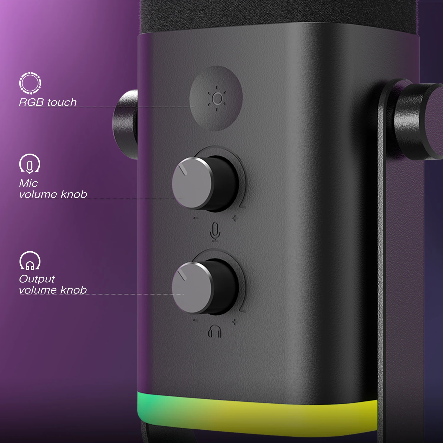 FIFINE USB/XLR Dynamic Microphone with Mute Button and Headphone Jack 4