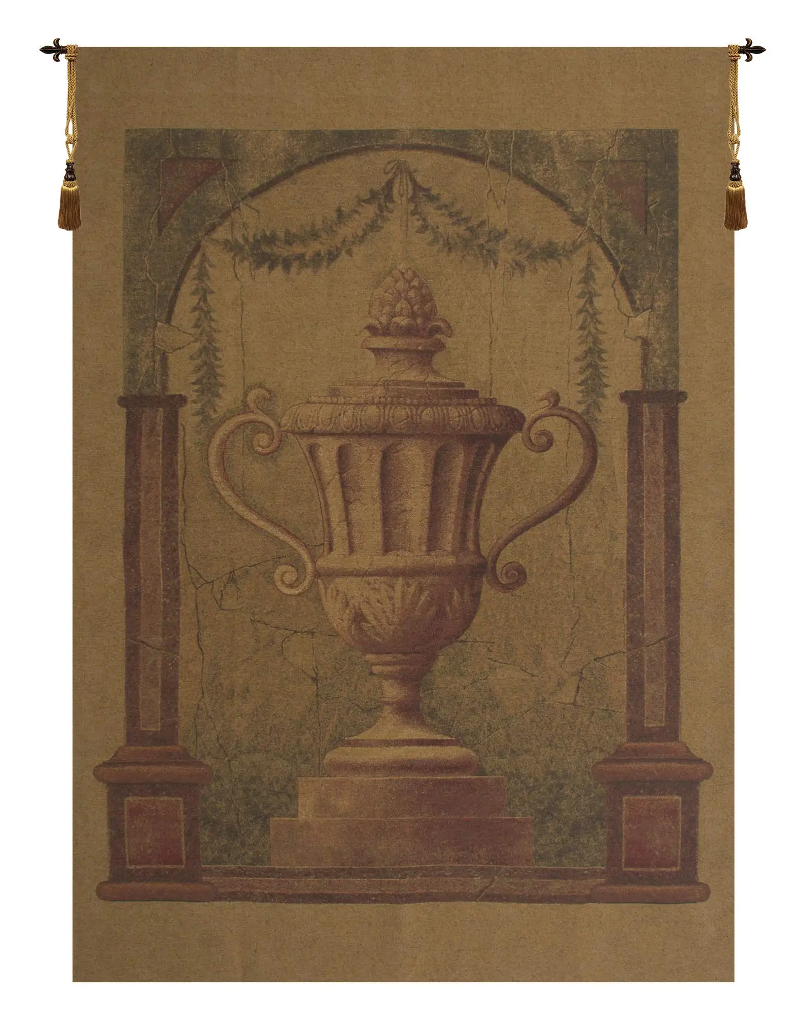 Medieval Amphora Vintage Tapestry Wall Hanging 76 x 54 in