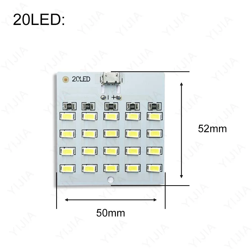 LED SMD 5730 5V White 6000K Mirco USB Direct 5730 LED Lighting Panel Board 430mA~470mA USB Mobile Emergency Lamp For Night Light