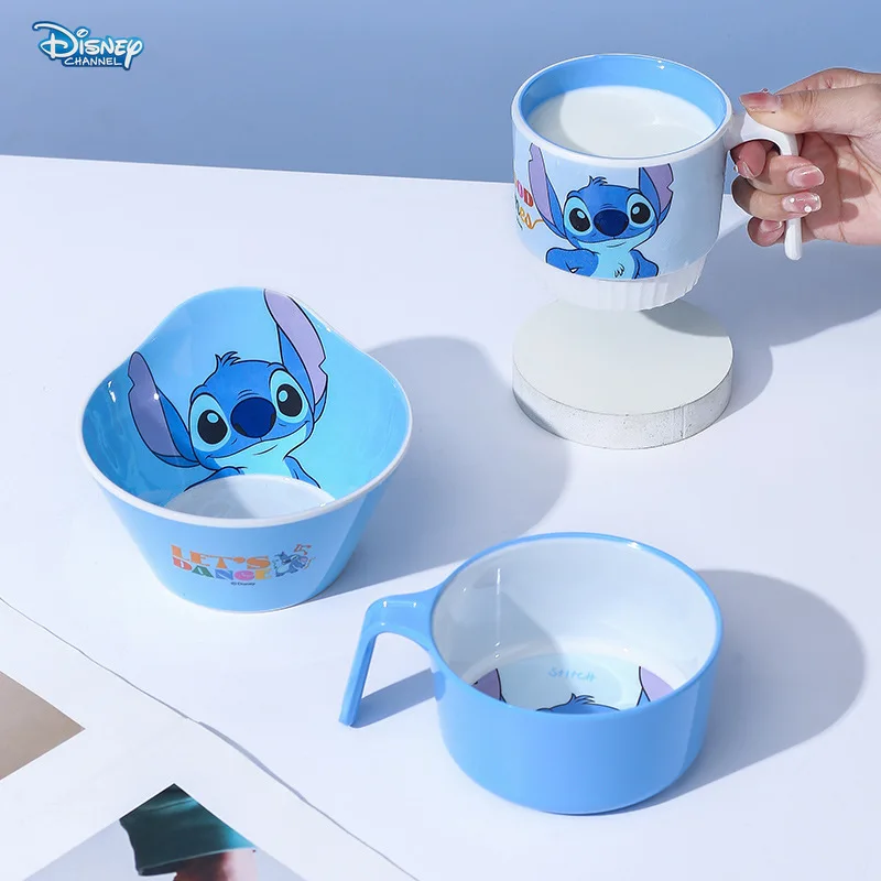 Disney Stitch cartoon tableware ceramic bowl Cute Stitch household tableware children's rice bowl Kitchen tableware