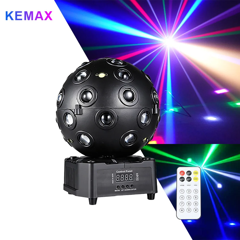 150W Magic Ball Disco Lights Remote Control LED Beam Moving Head DJ Strobe Lights RGBW Stage Lighting For Nightclub Bar Events