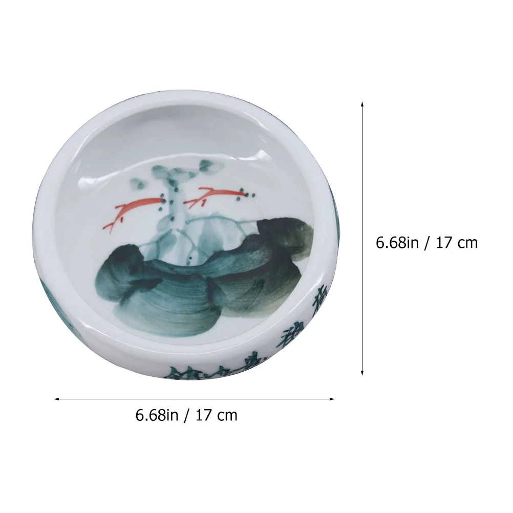 Ceramic Ink Container Ink Plate for Artists Calligraphers and Students Non Scratch Surface Portable Design Ideal for Drawing and