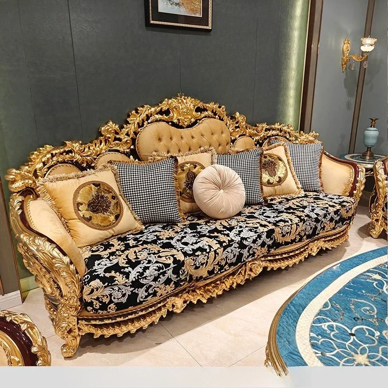 

New French aristocratic sofa living room furniture European style luxury high-end court style