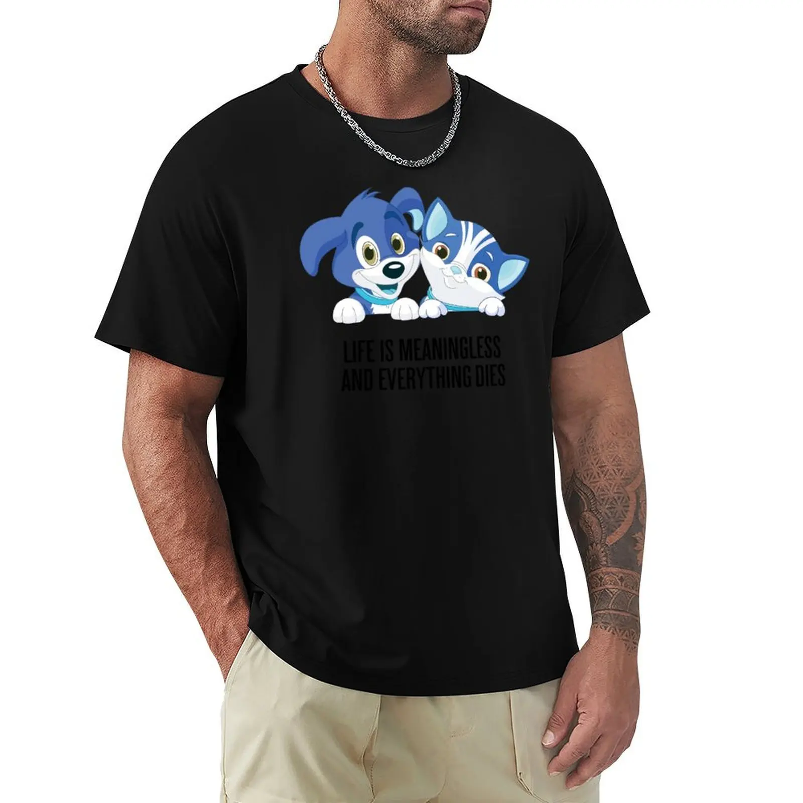 T-shirt Life Is Meaningless And Everything Dies, T-shirt de sport léger et basique