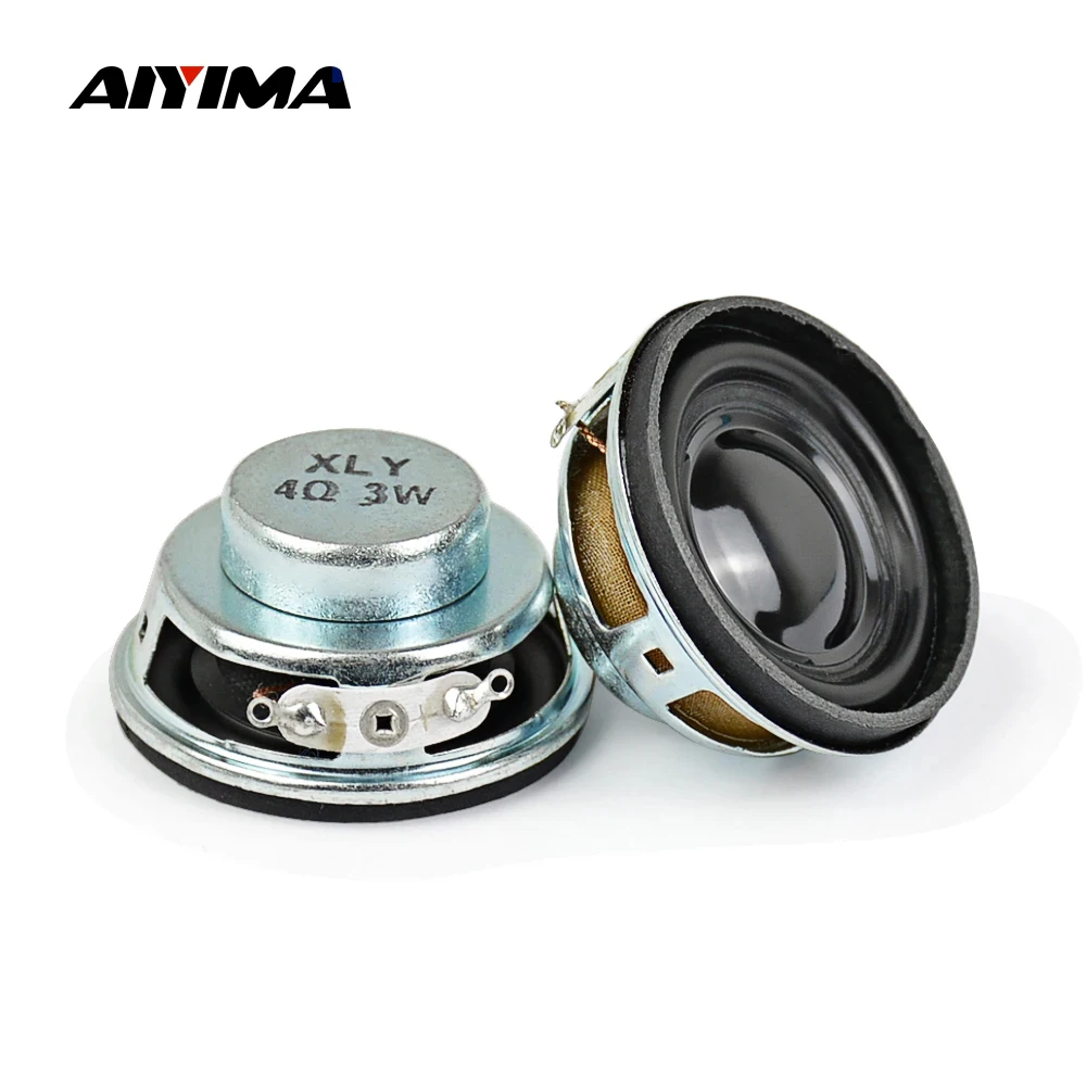 AIYIMA 2Pcs 40MM Portable Audio Speaker 1.5 Inch HiFi 4Ohm 3W Full Range Speaker For Bluetooth Loudspeaker DIY