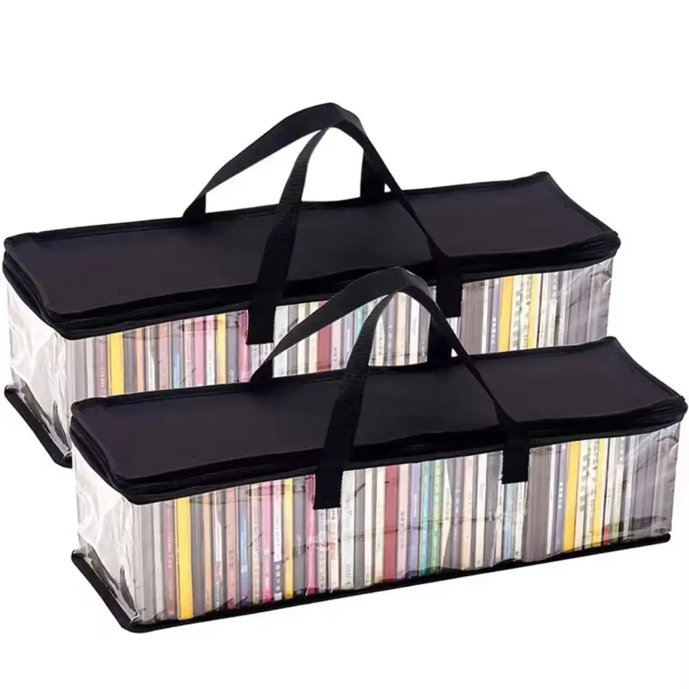 

Visual Dust Proof Book Storage Bag Clear 60cm CD Holder Case Large Waterproof DVD Carry Bag Kids Toy