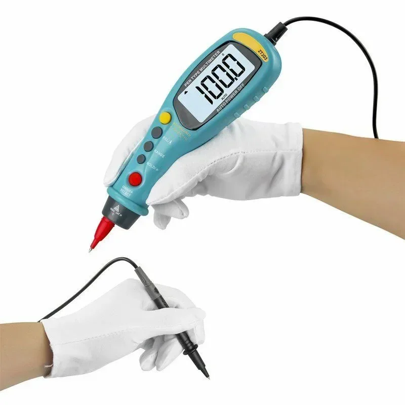 ZT203 Handheld Pen Type LCD Digital Multimeter True RMS NCV 6000 Count Electronic Clamp Meter Ammeter Voltmeter Ohmmeter Tester