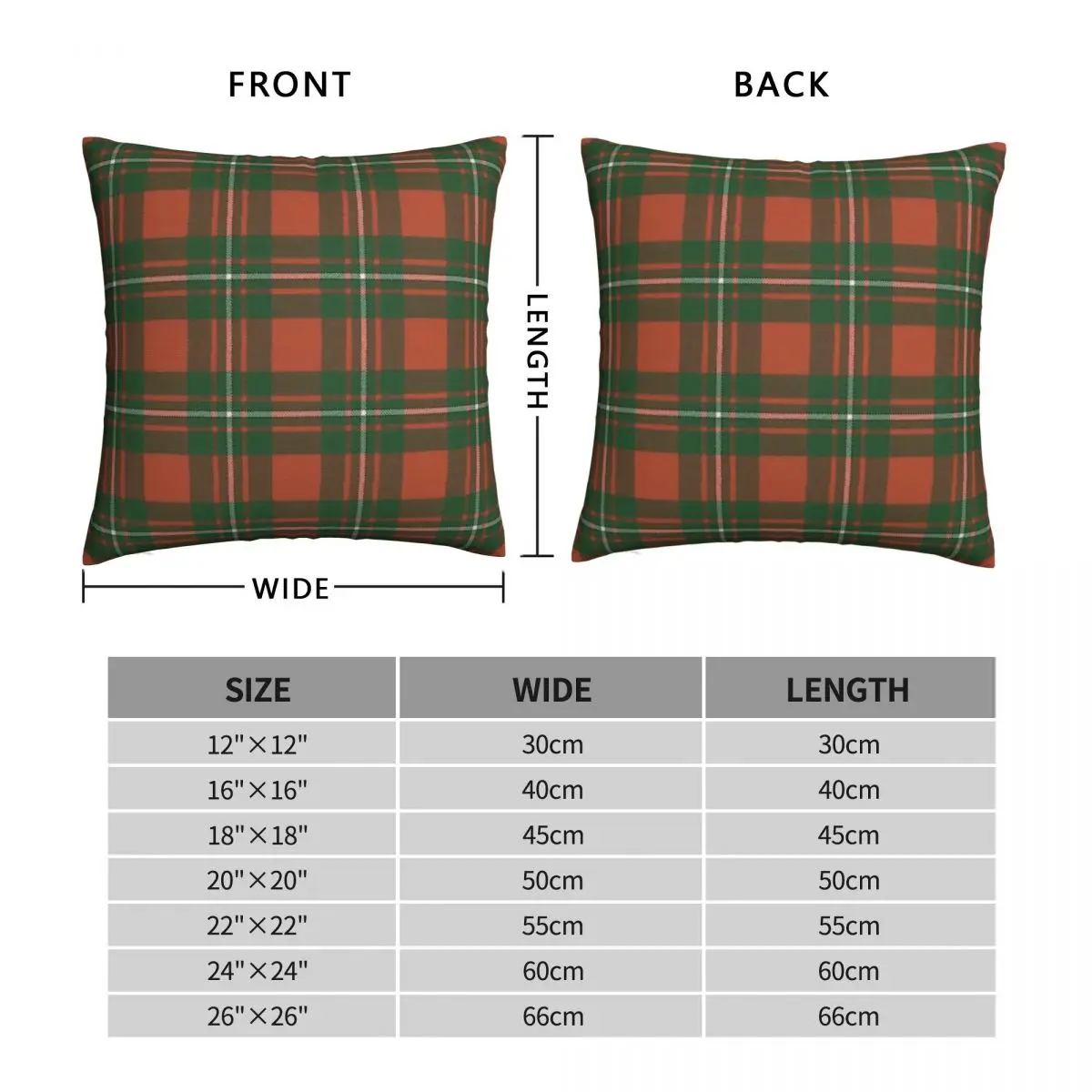 MacGregor Ancient Scottish Tartan Pillowcase Polyester Linen Velvet Printed Zip Decor Throw Pillow Case Sofa Cushion Case 18