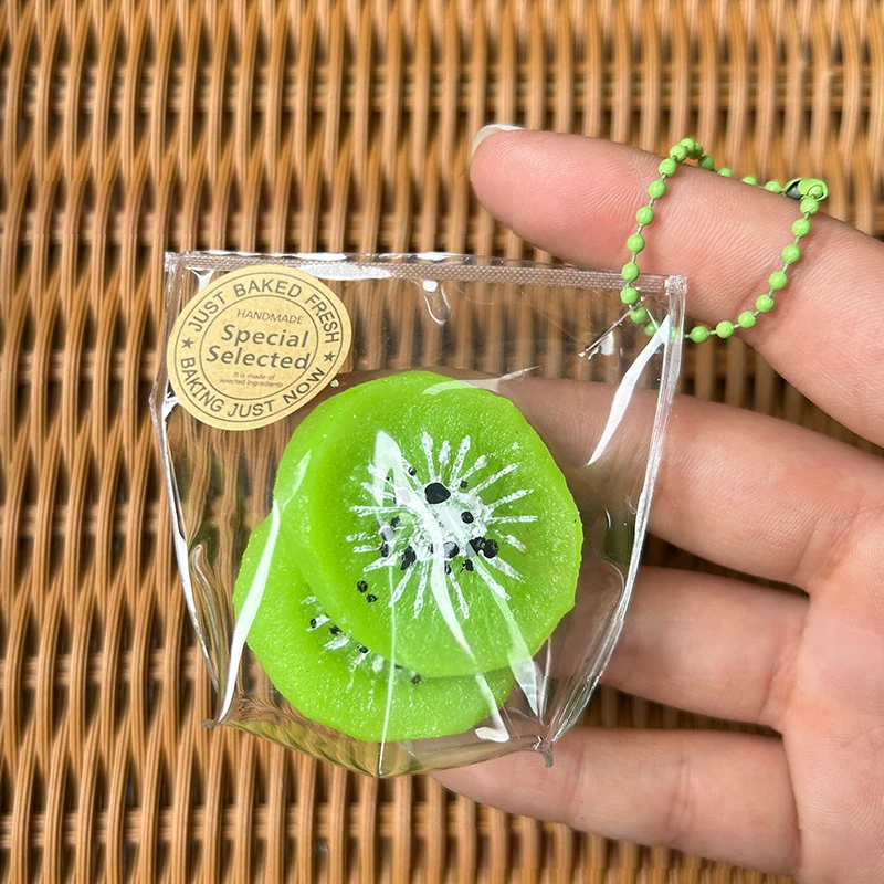 Cute Fruit Bag Simulation Kiwi Strawberry Pineapple Series Mini Fruit Bag Slow Rebound Toys Stress Relief Pinch Music Fidget Toy