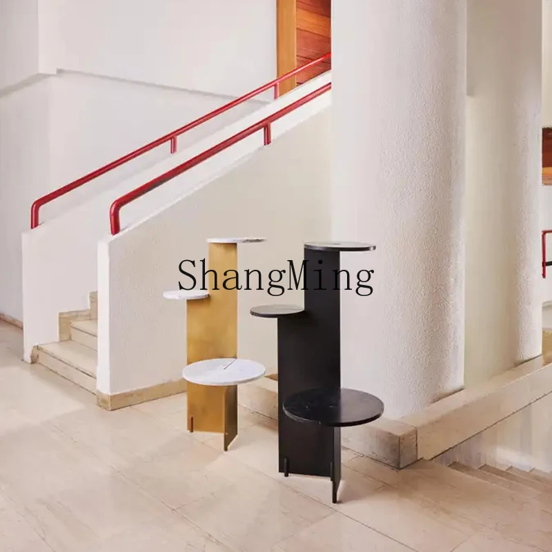 FG minimalist natural marble side table sofa side table corner several hotel homestay small coffee table