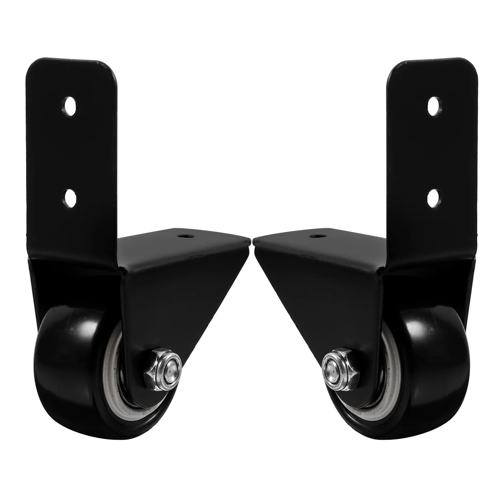 

2 Pcs Vanity Drawers Universal Wheel Casters Heavy Duty Cabinet Workbench Wheels Black