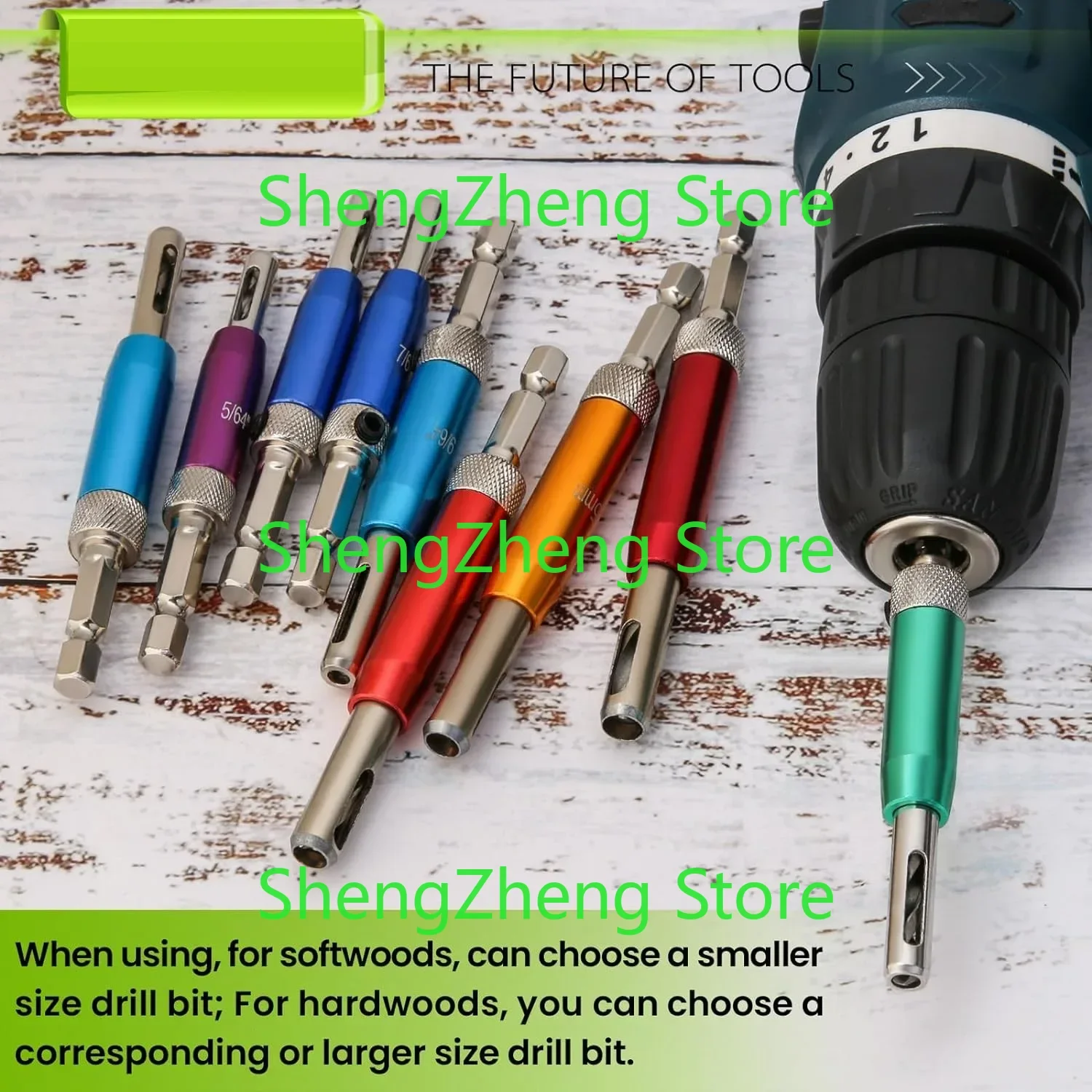 10 قطعة مجموعة لقمة مثقاب 1/4 "عرافة عرقوب Vix بت ، 5/64" إلى 1/4" مركز مثقاب مجموعة مخصصة ملونة المفصلي مجموعة لقمة مثقاب #2