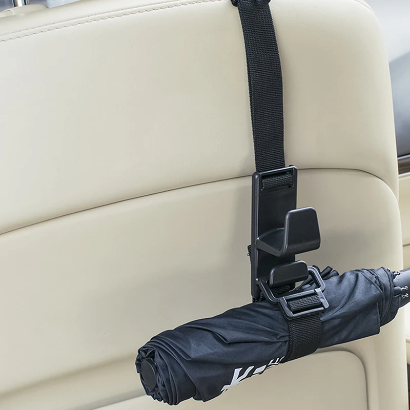 Gancho Universal para respaldo de asiento de coche, Clip de sujeción automático ajustable, soporte para colgar bolsas de comestibles, soporte multifuncional para maletero y paraguas, 1 ud.