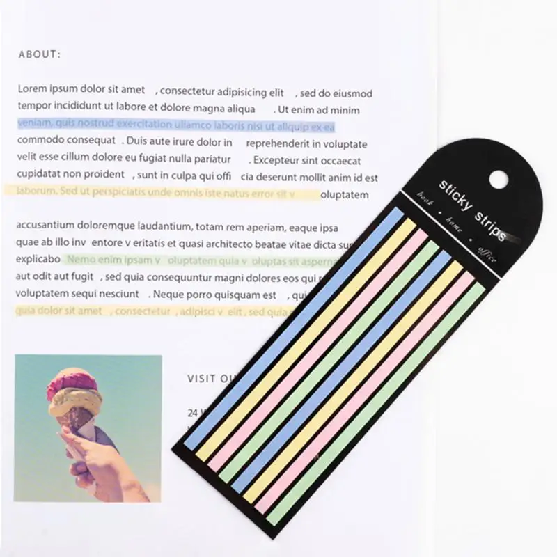 20/160 Sheets Transparent Sticky Notes Self-Adhesive Reading Annotation for Books Notepad Bookmarks Memo Pad Index Tabs