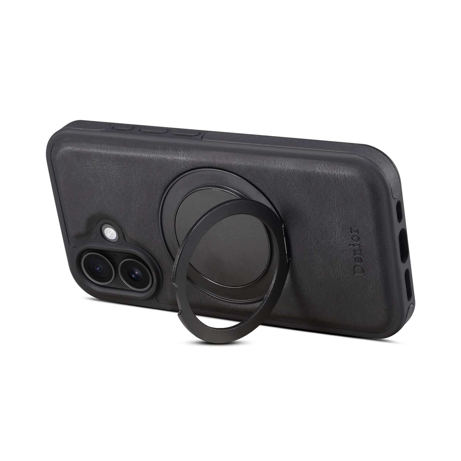 Handyhülle 360 ° Drehbarer Ständer mit Kunstleder-Ringverschluss für iPhone 18 Pro Max 17 Air 16 Plus 15 14 13 12 – Detail 13