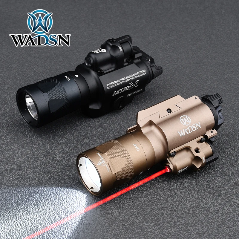 

WADSN X400V X400 Red Laser Flashlight Tactical LED Strobe Scout Light Hunting Weapon Lamp Fit 20mm Rail Airsoft Accessories