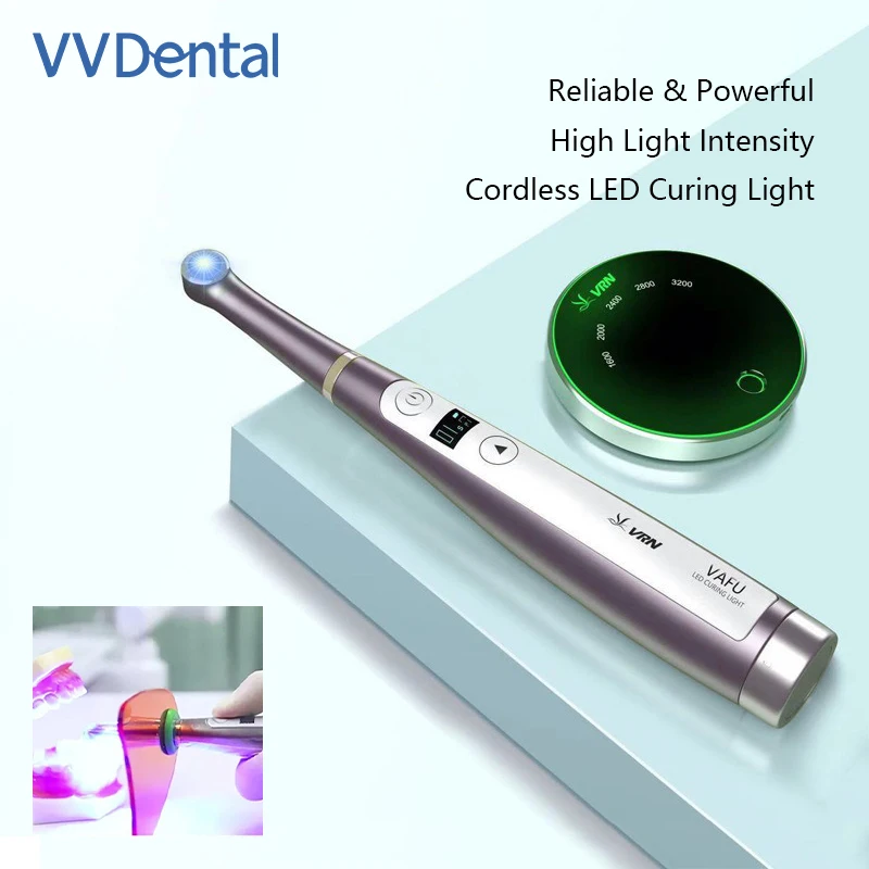 Dental Curing Lamp Ultra power 3200mW/cm² Wireless Base Multi Lens Photopolymerize  Light UV Lamp Laser Dentist Polymerization