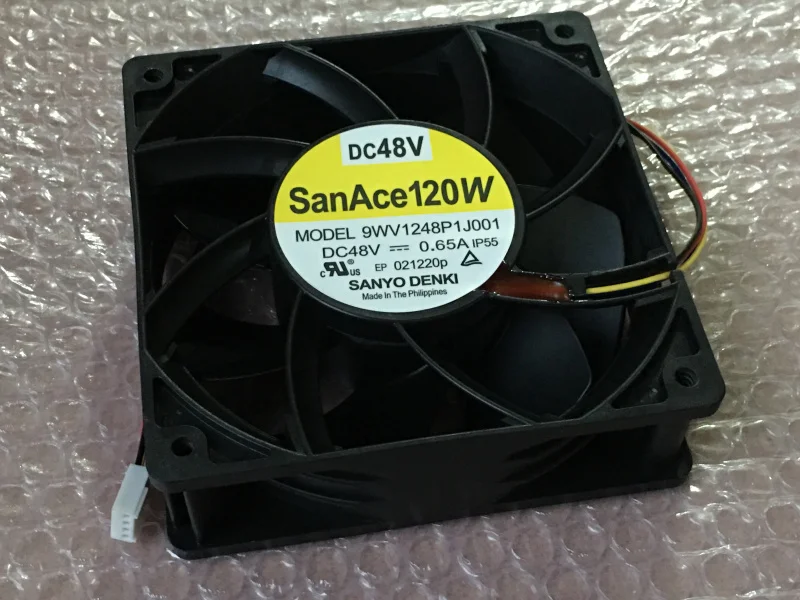 Original  For Sanyo 9WV1248P1J001 12038 48V 0.65A 12CM IP55 waterproof cooling fan