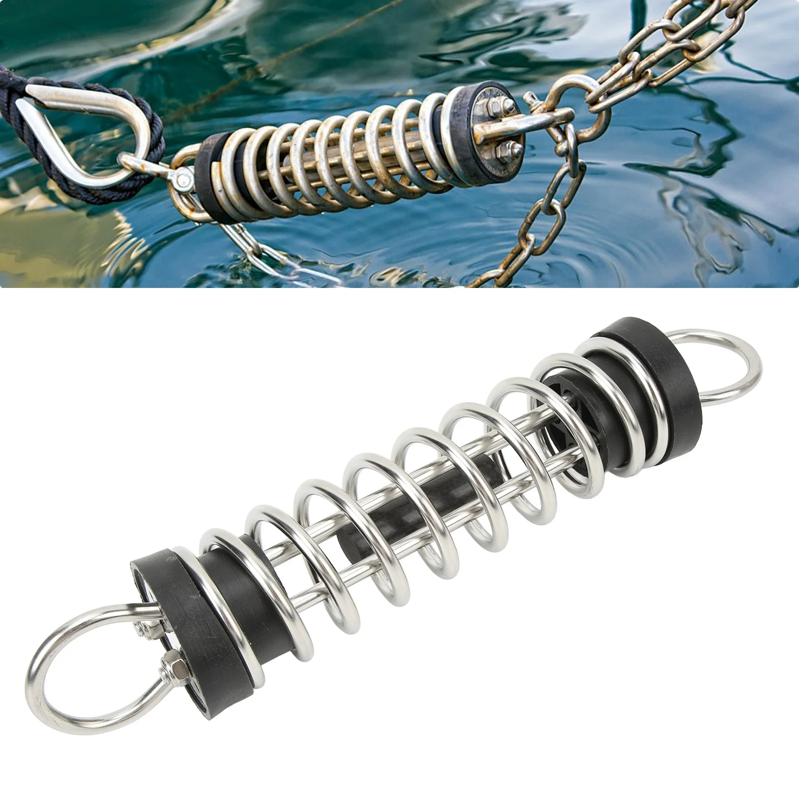 A powerful assistant for ship mooring: 304 stainless steel mooring spring, with shock absorption and pressure resistance,use wid