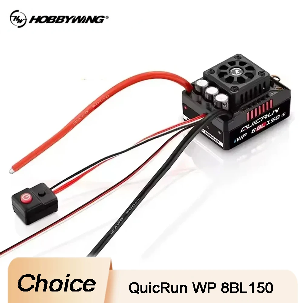

HOBBYWING QuicRun WP 8BL150 G2 3-6S 150A Бесщеточный регулятор скорости для модели автомобиля 1/8 RC ЖК-светодиодный ESC Программная карта Аксессуары для багги
