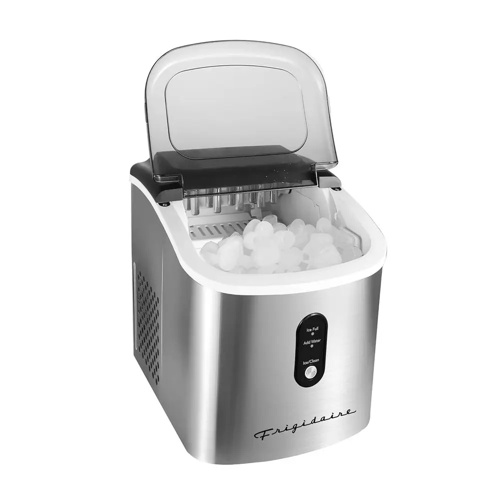 

Oversized Ice Bucket Countertop Ice Maker, Stainless Steel, Self-Cleaning, Heavy Duty