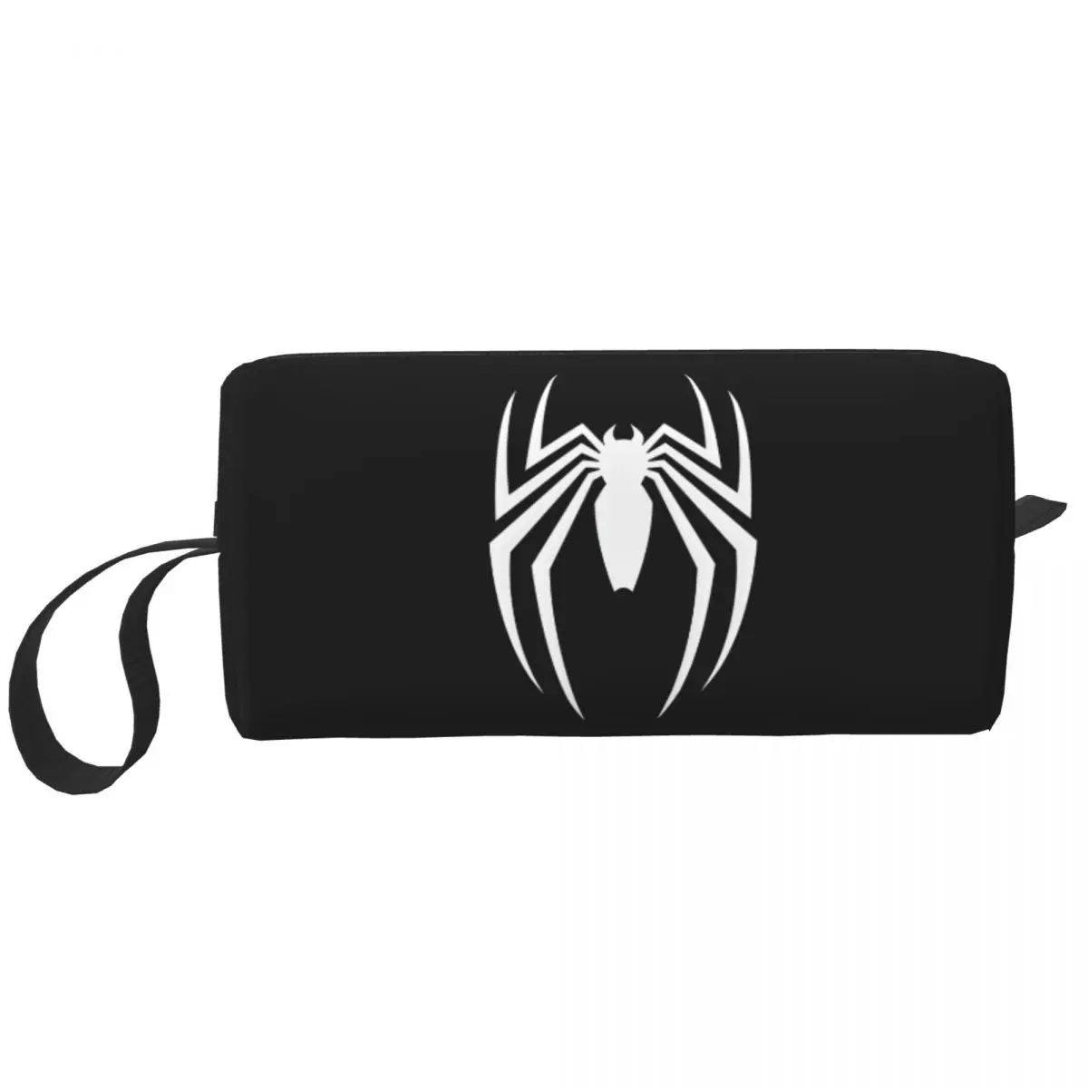 Spider-Man White Spider Large Makeup Bag Waterproof Pouch Travel Cosmetic Bags Portable Toiletry Bag for Unisex