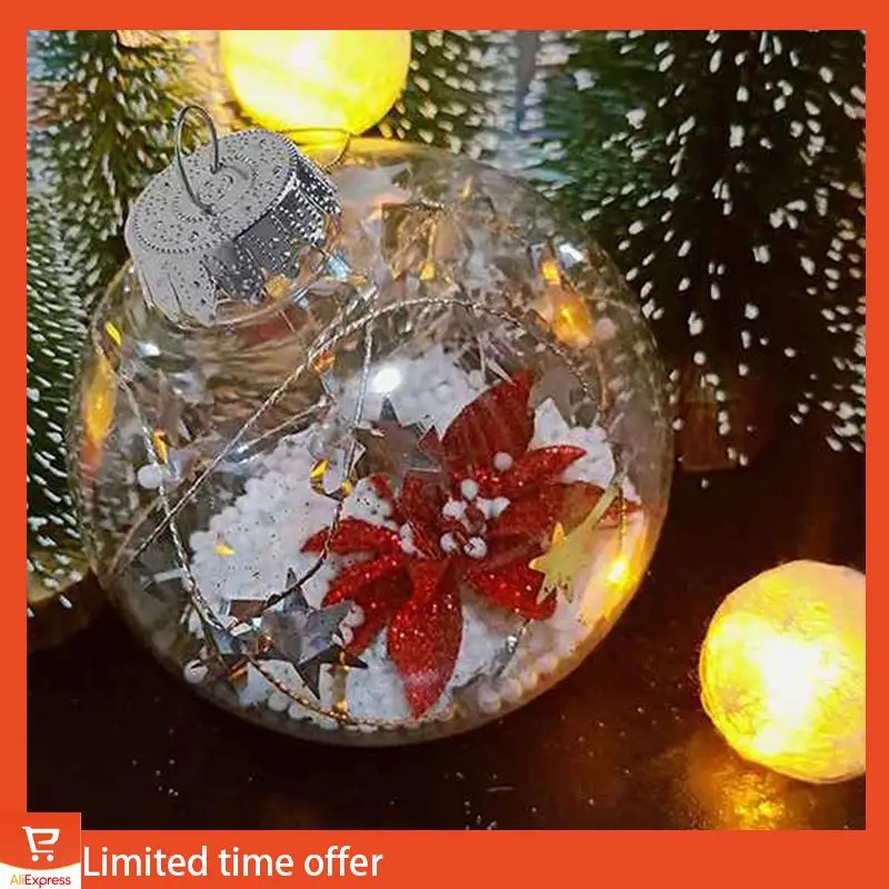 

Fresh 30 PCS Round Clear Christmas Balls Fillable DIY Christmas Tree Balls Made Of Plastic Christmas Balls Tree Decorations