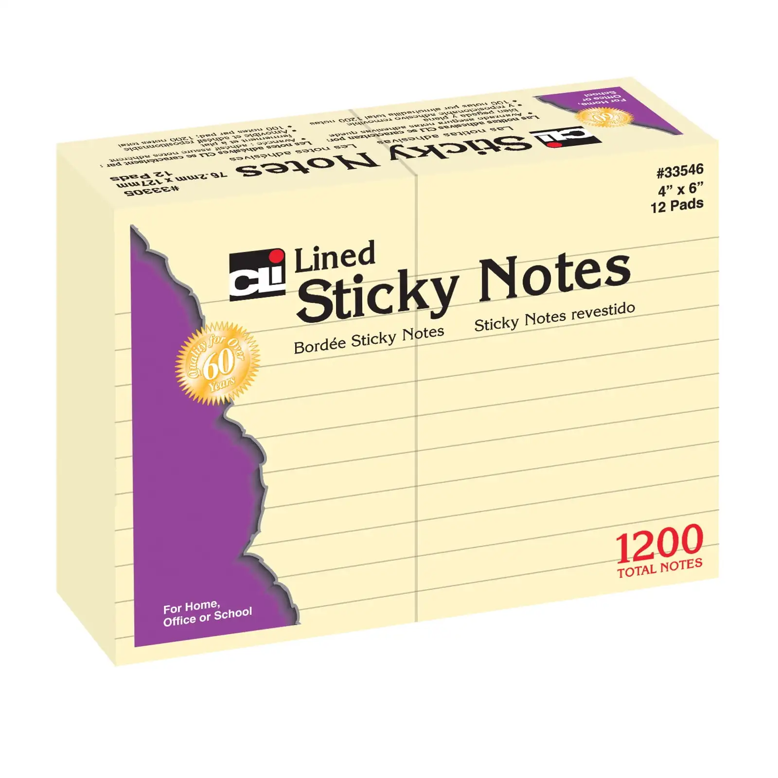 

Chl33546 Lined Sticky Notes-4 X 6 in