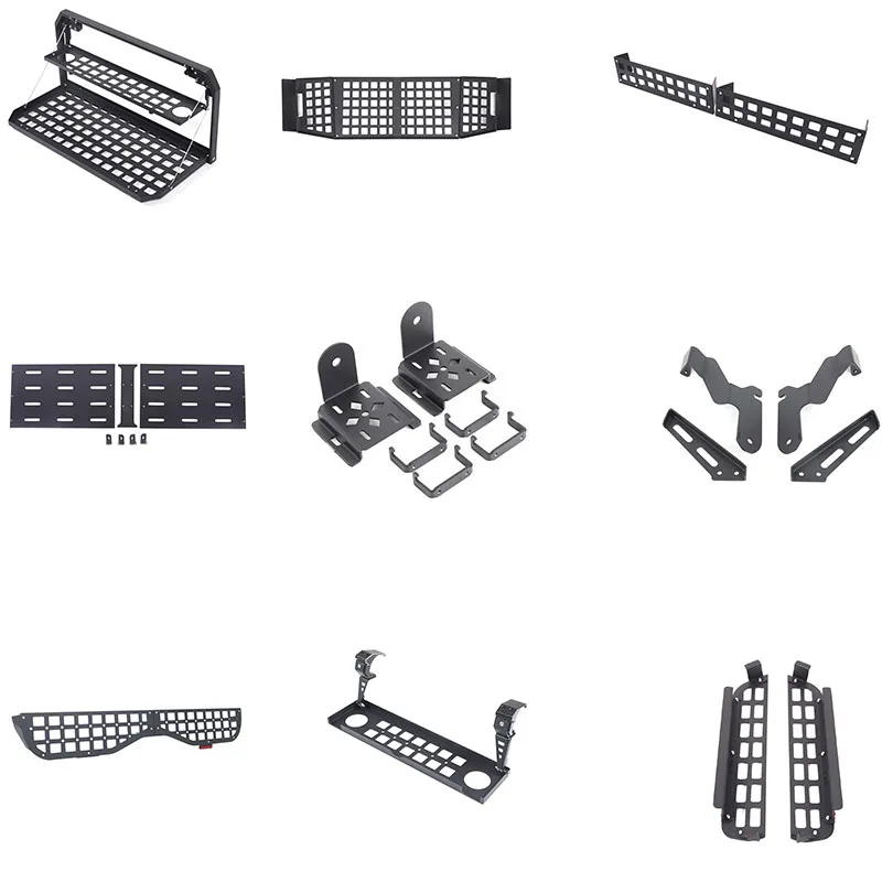 For Land Rover Defender 90 110 130 2020+ Aluminum Alloy Black Car Tailgate Window Storage Fence Foldable Pallet Rack Accessories view 2