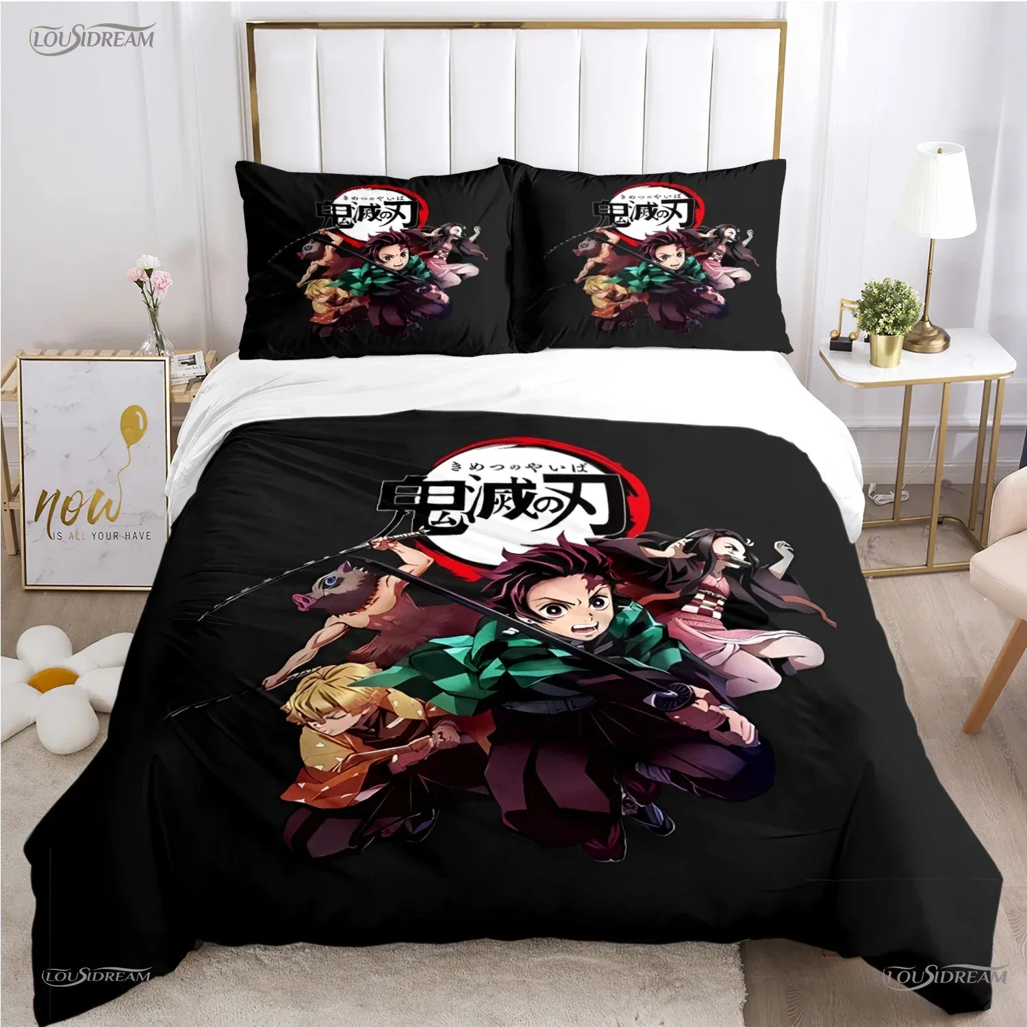 Cartoon D-Demon Anime All Season Duvet Cover comforter Bedding sets Soft Quilt Cover and Pillowcases SingleDoubleQueenKing