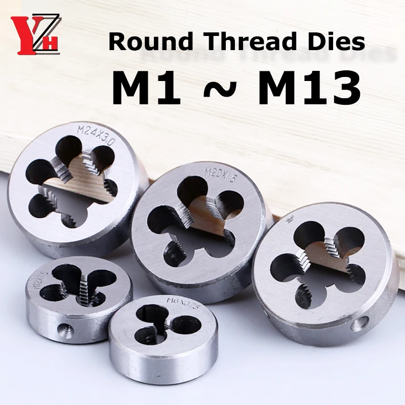 

HSS Thread Die Metric Round Dies Cutting Tool Right Hand Alloy Steel M1 M2 M2.5 M3 M4 M5 M6 M7 M8 M9 M10 M11 M12 M13