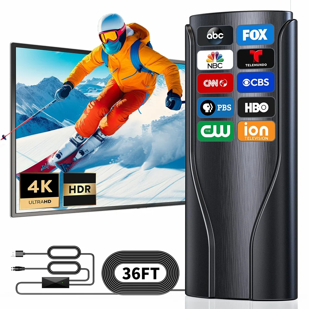 

Цифровая HD-телевизионная антенна VUELVE дальнего действия, 4K, локальная телевизионная антенна для Smart TV и всех старых телевизоров