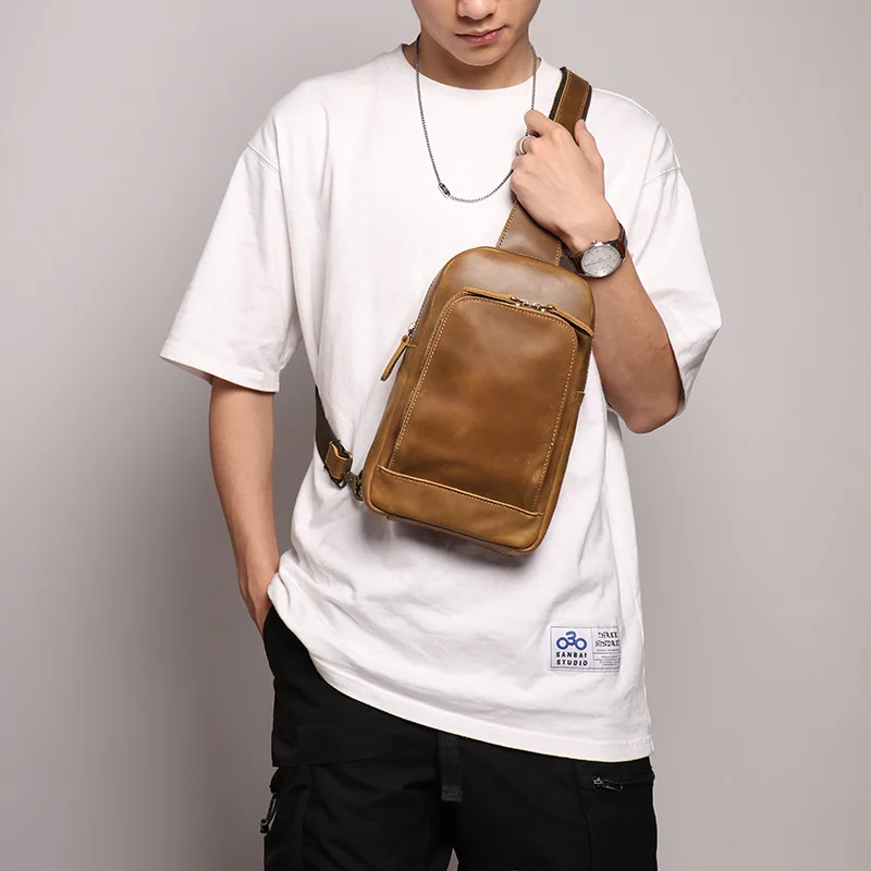 retro-genuine-leather-men's-close-fitting-chest-bag-crazy-horse-leather-women's-crossbody-sporty-small-single-shoulder-backpack