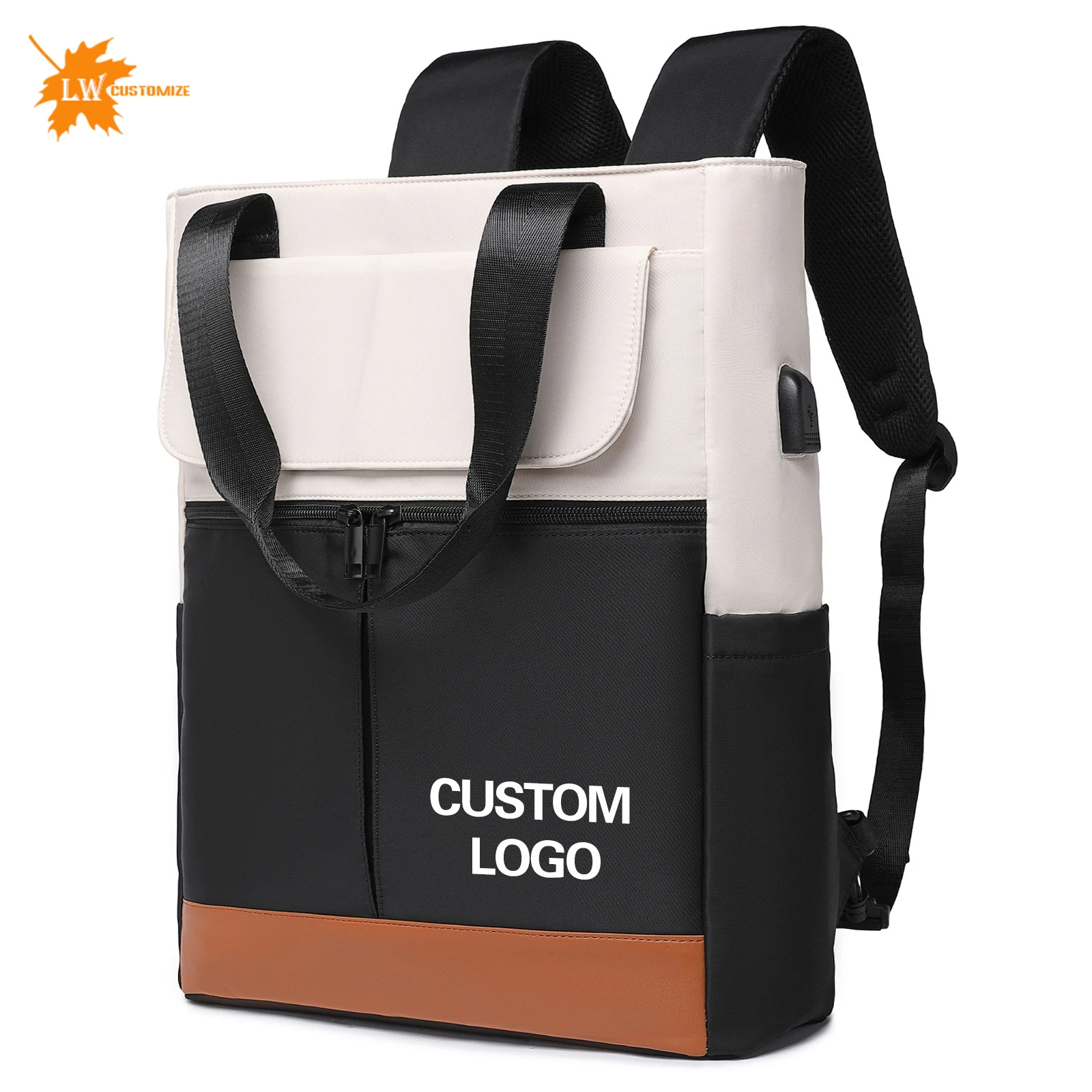 

Индивидуальная дорожная сумка, женский уличный рюкзак, сумка для ноутбука с принтом логотипа, модный рюкзак