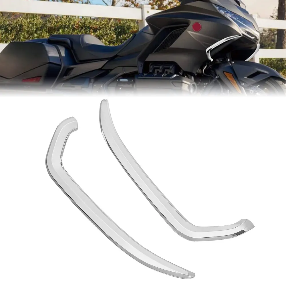 

Brand New Motorcycle Front Vertical Vent Trim For Honda Gold Wing Dct Tour Tour Airbag Dct Tour Dct 2018-2025 Chrome Abs Plastic