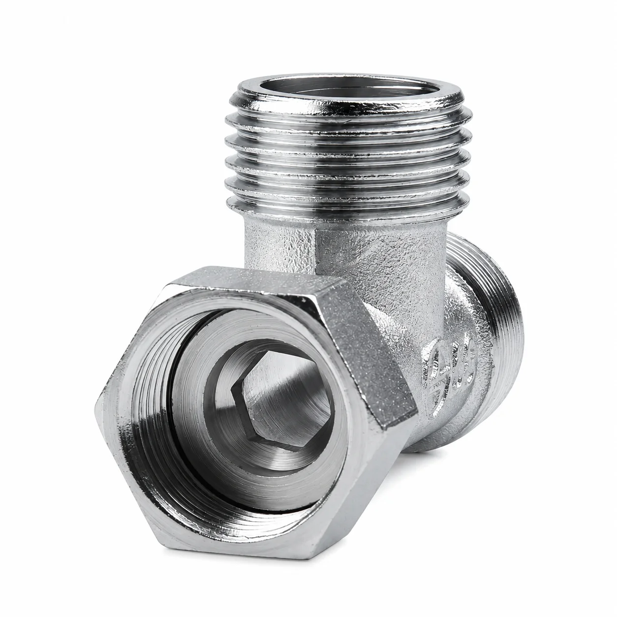 G1/2 3 Way T-Adapter Bathroom Shower Faucet Water Splitter Toilet Shower Valve Spray Nozzle Converter Stainless Steel